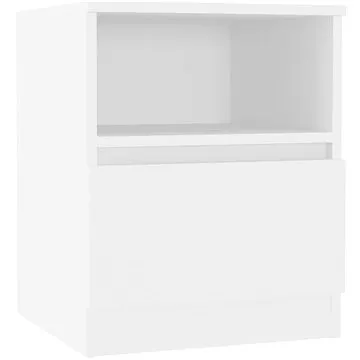 SHUMEE Noční stolek bílý 40 × 40 × 50 cm dřevotříska, 806157 (806157)