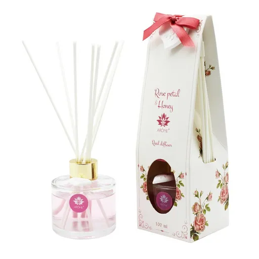Arome Difuzér s tyčinkami Rose petal & Honey, 100 ml