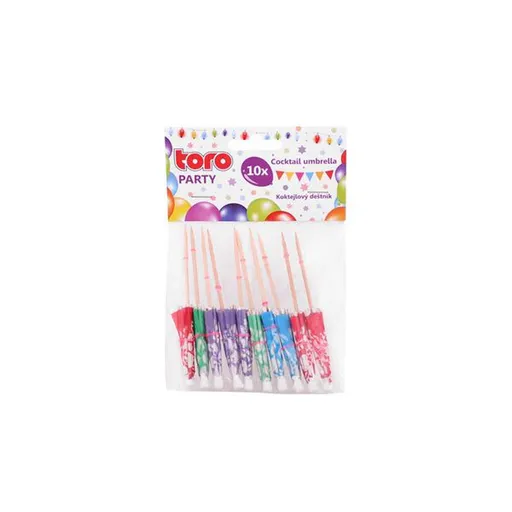 TORO Deštník koktejlový, papír+bambus, 10 ks