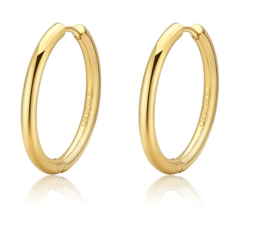 S'Agapõ Nadčasové pozlacené kruhové náušnice z oceli Chunky SHK72