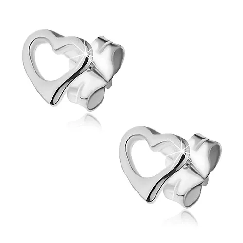 Náušničky ze stříbra 925 - malé srdíčkové puzetky