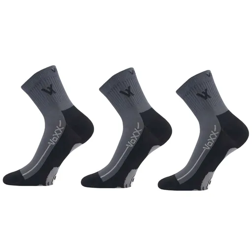 VoXX 3PACK ponožky tmavě šedé (Barefootan-darkgrey) M