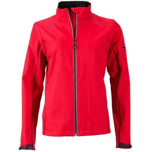James & Nicholson (Daiber) Dámská softshellová bunda 2v1 JN1121 - Červená / černá | XL