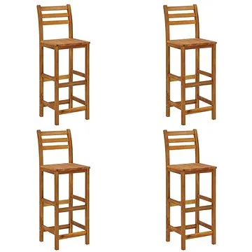 Barové stoličky 4 ks masivní akáciové dřevo, 310286 (310286)