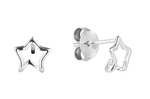 Evolution Group - Pavona Hravé stříbrné náušnice Hvězdičky 61050