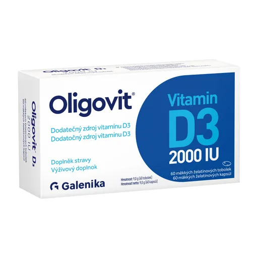 Oligovit Vitamin D3 2000 IU 60 želatinových tobolek