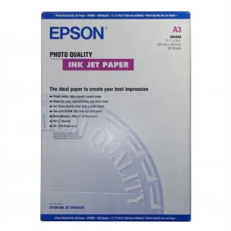 Epson Photo Quality InkJet Paper, C13S041068, foto papír, matný, bílý, A3, 105 g/m2, 720dpi, 100 ks, inkoustový