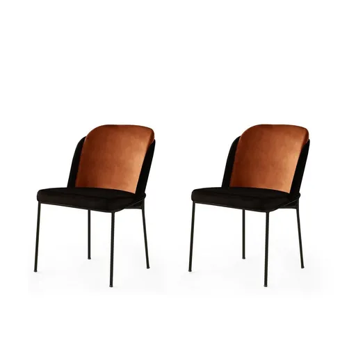 Sada jídelních židlí Dore Tile Red and Black, 2 ks