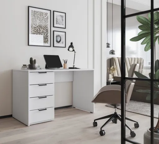 Barold Bílý psací stůl 120