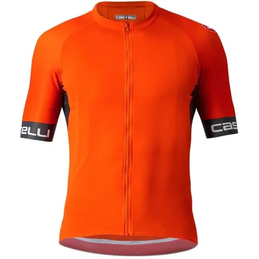 Castelli ENTRATA IV Pánský cyklistický dres, oranžová, velikost XXXL