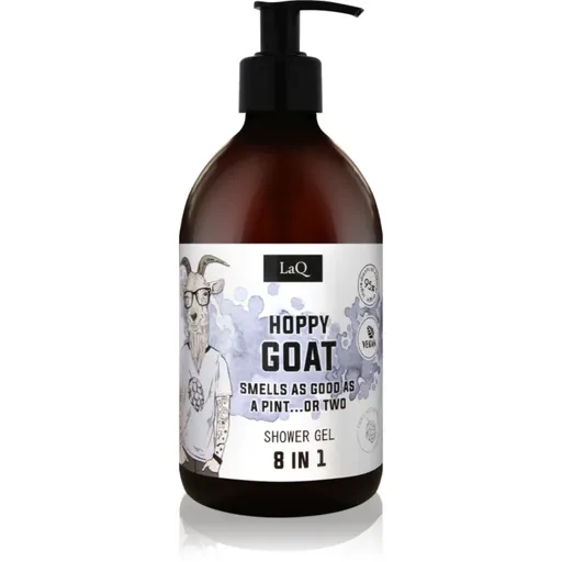 LaQ Goat From Poznaň osvěžující sprchový gel 8 v 1 s extraktem z chmelových šišek 500 ml