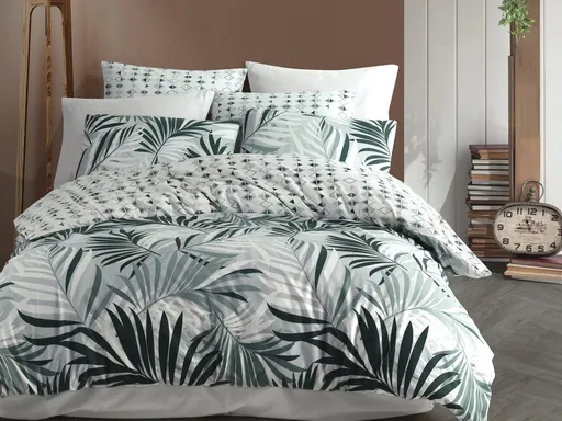 Povlékáme.cz Bavlněné povlečení Renforcé Sandy zelené 140x200 70x90