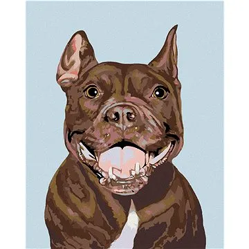 Diamondi - Diamantové malování - PITBULL, 40x50 cm, Vypnuté plátno na rám (606133B)