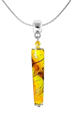 Lampglas Fascinující náhrdelník Autumn Love s 24karátovým zlatem v perle Lampglas NKR9