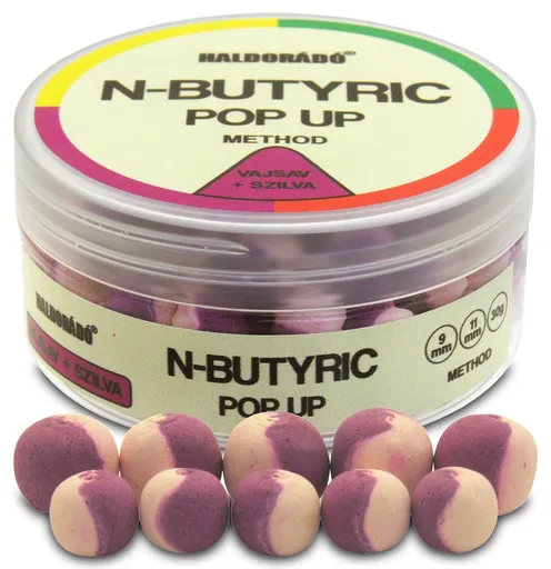 Haldorádó N-Butyric Pop Up Method 9+11mm 30g - Kyselina máselná/Švestka,Haldorádó N-Butyric Pop Up Method 9+11mm 30g - Kyselina máselná/Švestka
