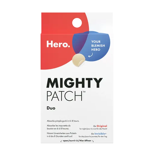 Hero. Náplasti na nedokonalosti pleti Mighty Patch Duo (The Original & Invisible Hydrocolloid Patches) 12 ks