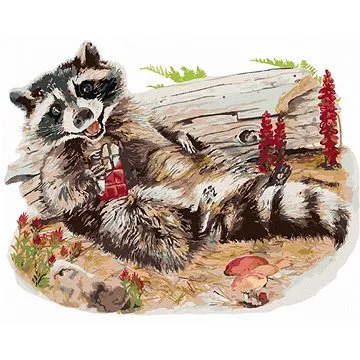 Malování podle čísel  - Mýval s čokoládou (Holly Simental) (HRAbz33123nad)