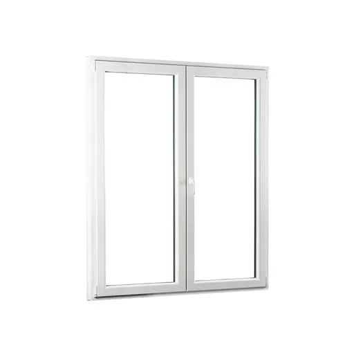 Dvoukřídlé plastové balkónové dveře REHAU Smartline+ - SKLADOVÁ-OKNA.cz - 1500 x 2080