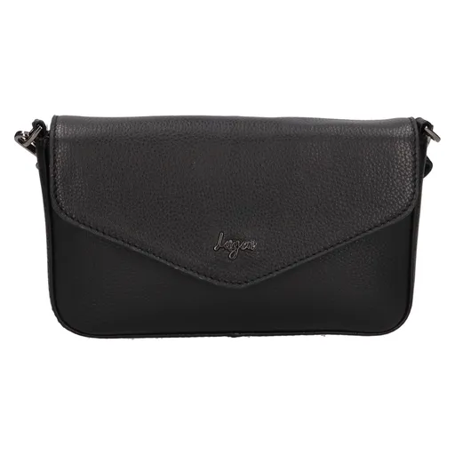 Dámská kožená crossbody kabelka Lagen Rikke - černá