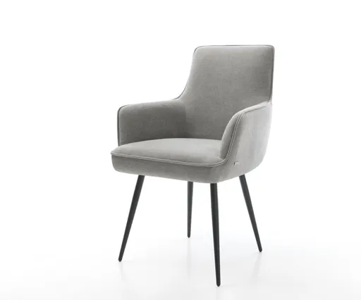 Jídelní židle Heira-Flex s područkami potahová látka Měkký šedá