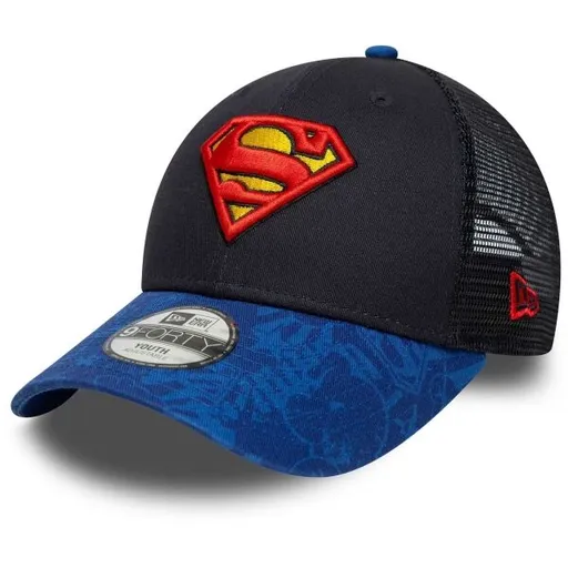 New Era SUPERMAN YOUTH TRUCKER 9FORTY Dětská kšiltovka, černá, velikost YOUTH