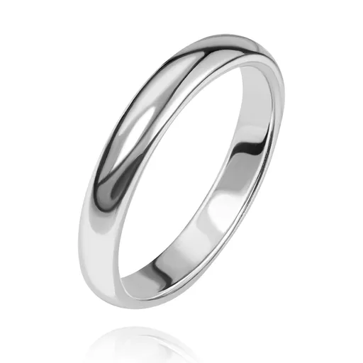 Prsten ze stříbra 925 - hladký lesklý kroužek - Velikost: 55