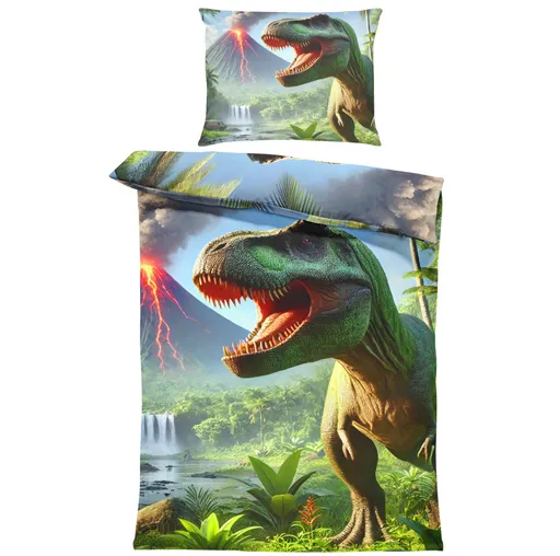 Povlečení T-rex volcano (Rozměr : 1x140/200 + 1x90/70)