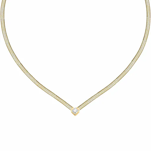 Morellato Pozlacený dámský náhrdelník s krystalem Hádek Gioia SAVY29