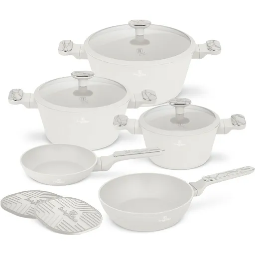 BerlingerHaus Sada nádobí s titanovým povrchem Sahara Marble, 10 ks