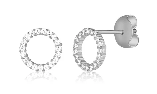 JVD Elegantní stříbrné náušnice se zirkony SVLE3254XD5BI00