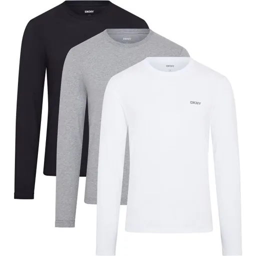 DKNY WARRIORS Pánské tričko s dlouhým rukávem, bílá, velikost