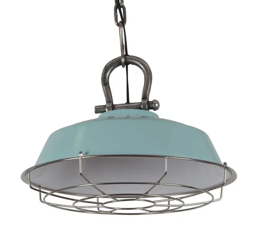 Zelené závěsné kovové světlo Milan vintage green - Ø 44*36 cm Collectione