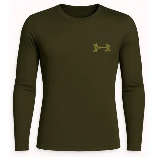 EG DERMIS L/S Pánské lycrové triko, khaki, velikost