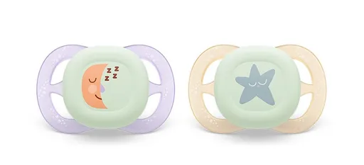 Philips Avent Šidítko Ultra Start noční 0-2 m dívka 2 ks