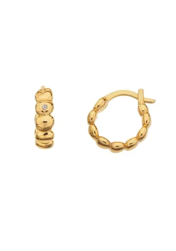 Hot Diamonds Překrásné pozlacené náušnice s diamanty Jac Jossa Soul DE659