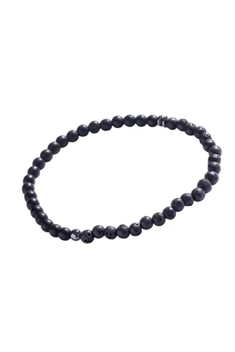 Marc Malone Pánský korálkový náramek s lávovým kamenem MCGB5109