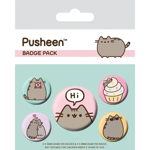 Set odznaků Pusheen Hi