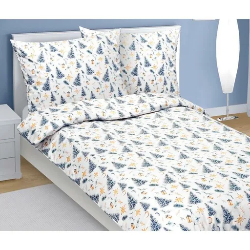 Bellatex Vánoční bavlněné povlečení Stromek vánoční, 140 x 200 cm, 70 x 90 cm