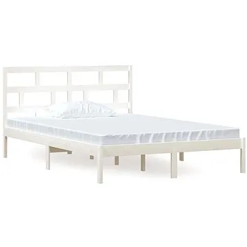 Rám postele bílý masivní borovice 140 × 200 cm, 3101219 (3101219)