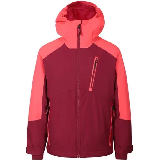 ALPINE PRO EDEFO Dětská lyžařská bunda, vínová, velikost 128-134
