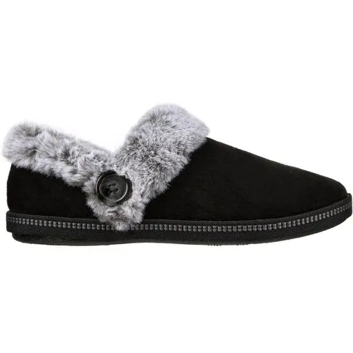 Skechers COZY CAMPFIRE Dámské zateplené pantofle, černá, velikost