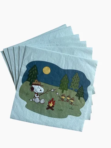 PEANUTS Papírové ubrousky oheň