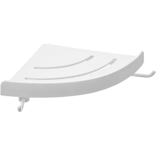 Kuchinox Nástěnná polička APO rohová s okrajem AKA_604T, bílá mat