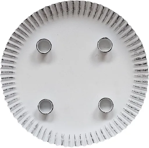 Bílý antik kovový svícen na 4 úzké svíčky Willio Rustia  - Ø 25*4cm Ostatní