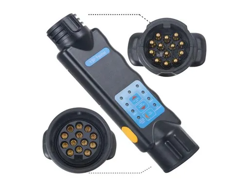 Tester 13-ti pólových autozásuvek a zástrček přívěsů 12V