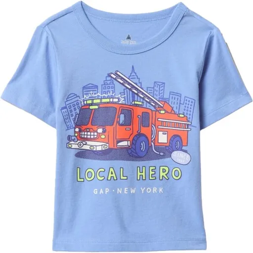 GAP GRAPHIC Chlapecké tričko, světle modrá, velikost