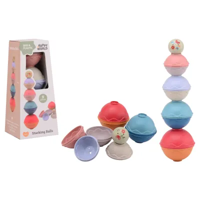 Stohovací kouličky Happy World bio plastic