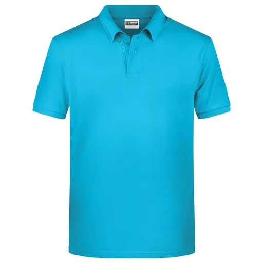 James & Nicholson (Daiber) Pánská polokošile z biobavlny 8010 - Tyrkysová | 3XL