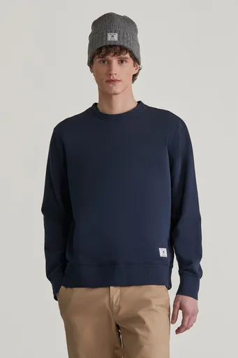 MIKINA GANT WASHED C-NECK SWEAT EVENING BLUE