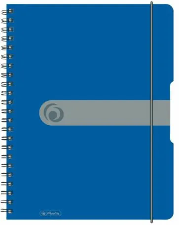 Spirálový blok A4 čtverečkovaný - modrý